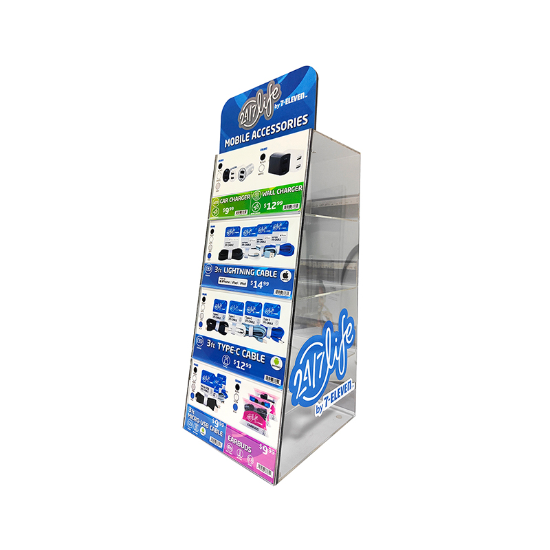 3C Consumer Electronics Display Racks, Acrylic And Chevron Board Display Racks