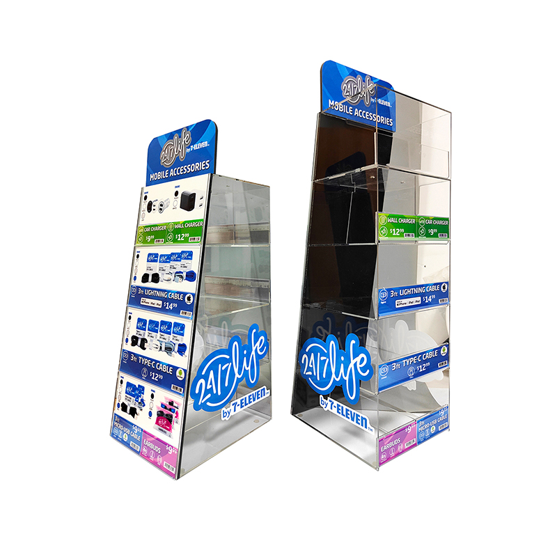 3C Consumer Electronics Display Racks, Acrylic And Chevron Board Display Racks