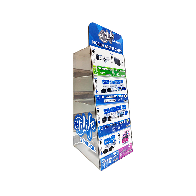 3C Consumer Electronics Display Racks, Acrylic And Chevron Board Display Racks