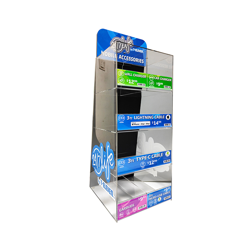 3C Consumer Electronics Display Racks, Acrylic And Chevron Board Display Racks